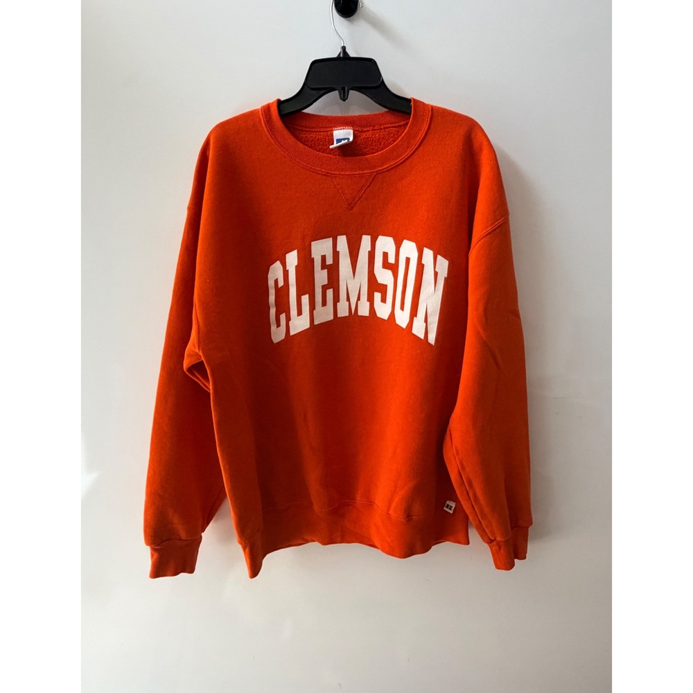 Vintage Russell Athletic Clemson University Sweatshirt Adult Orange XL